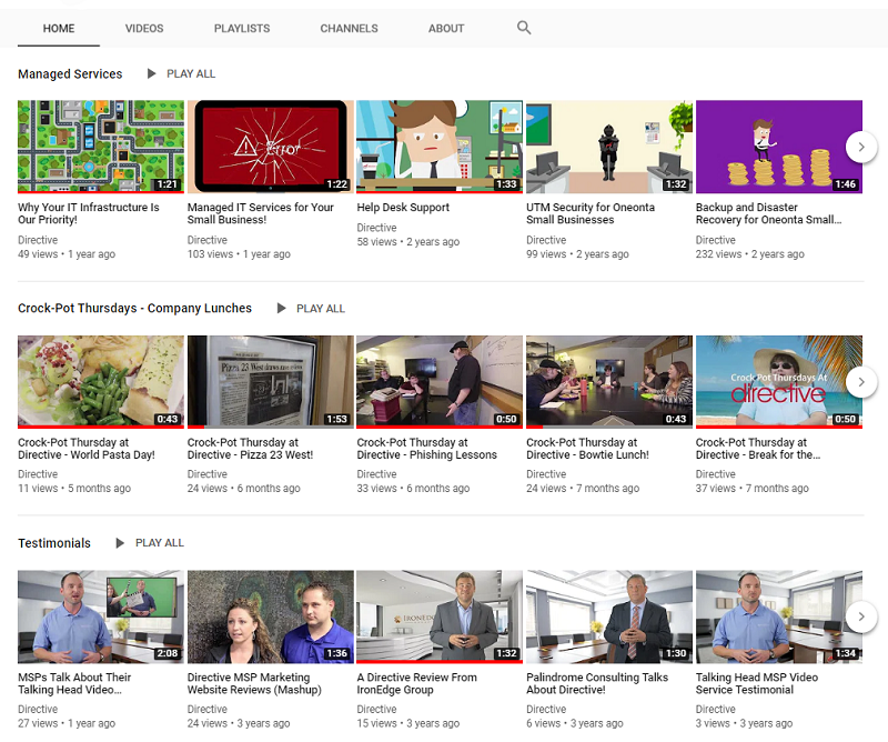 Directive YouTube Channel Playlists