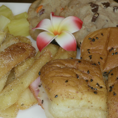 CPT: Hawaiian Slider Sandwiches & Garlic and Parmesan Fries [Video]